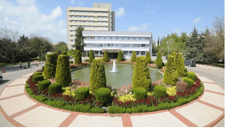 Akdeniz University campus fountain